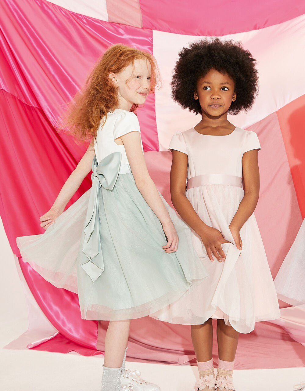 Children Girls 3-12yrs | Tulle Bridesmaid Dress Green - LU11850