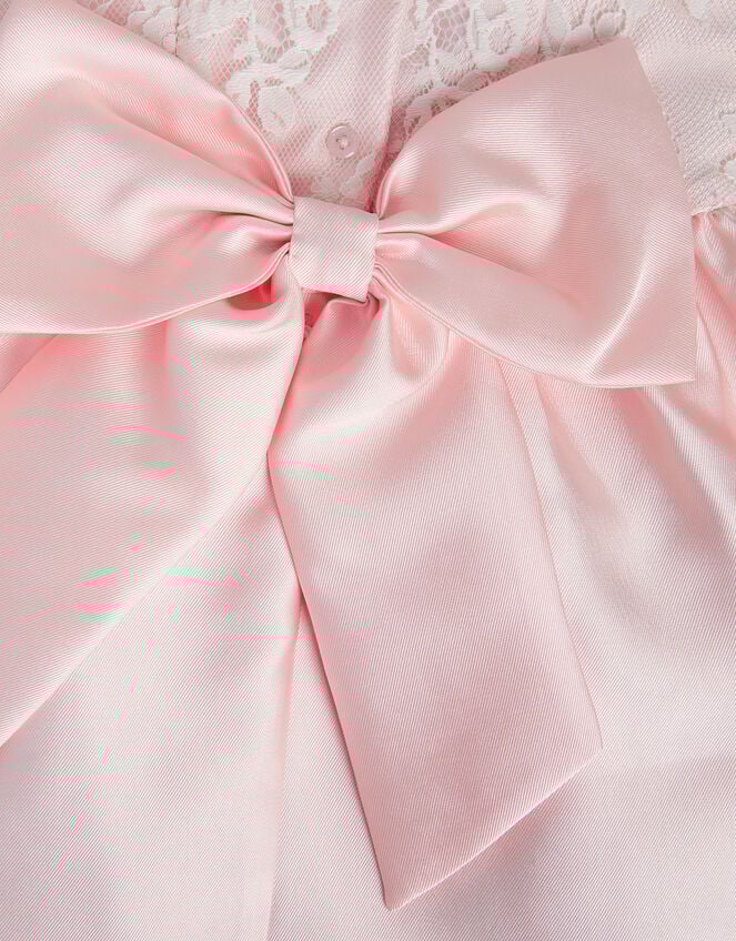 Baby Juno Lace Satin Dress, Pink (PINK), large