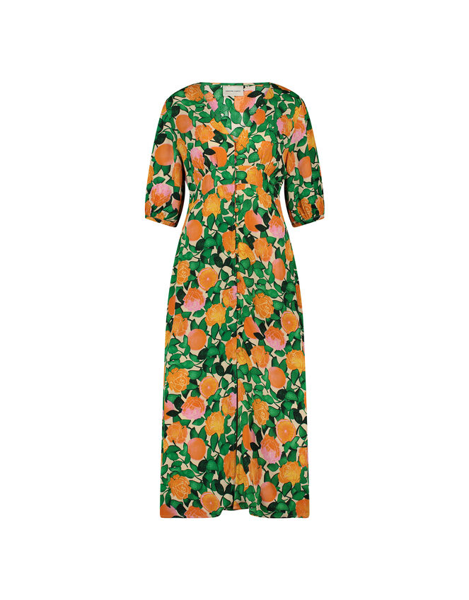 Fabienne Chapot Ana Fruity Floral Midi Dress, Green (GREEN), large