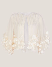 Carly Embellished Floral Cover Up, Ivory (IVORY), large