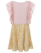 Clementine Top and Skirt Set, Gold (GOLD), large