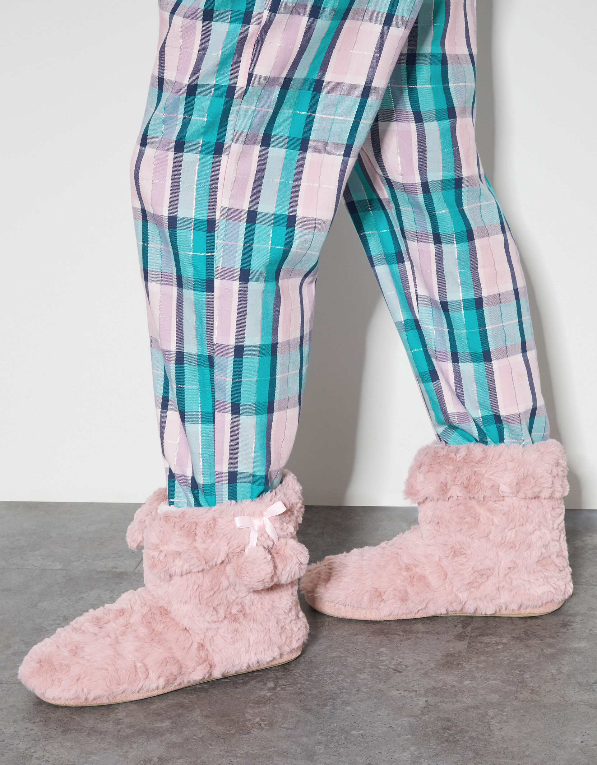 Bree Faux Fur Slipper Boots Pink Women s Shoes Monsoon UK
