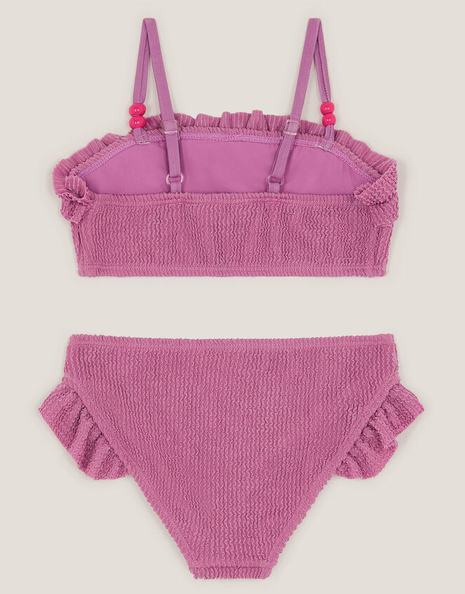 Textured Frill Bikini Set, Purple (LILAC), large