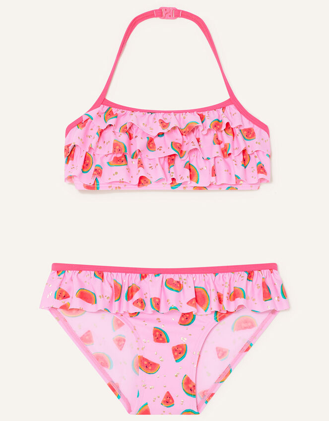 Watermelon Foil Print Bikini, Pink (PINK), large