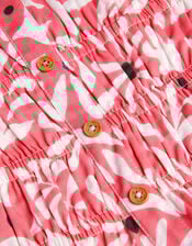 Floral Print Cropped Embellished Blouse, Multi (MULTI), large