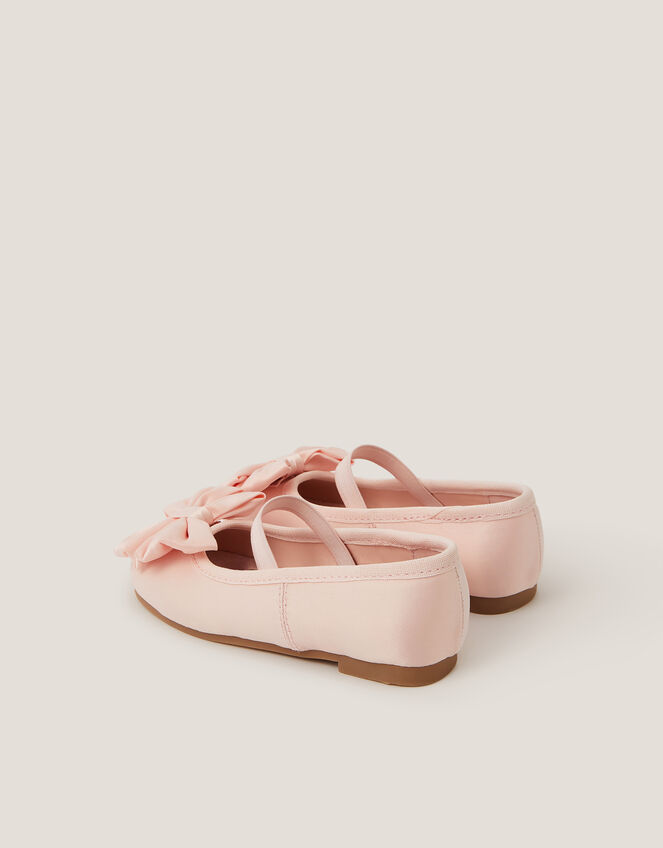 Baby Bow Satin Walker Shoes, Pink (PINK), large