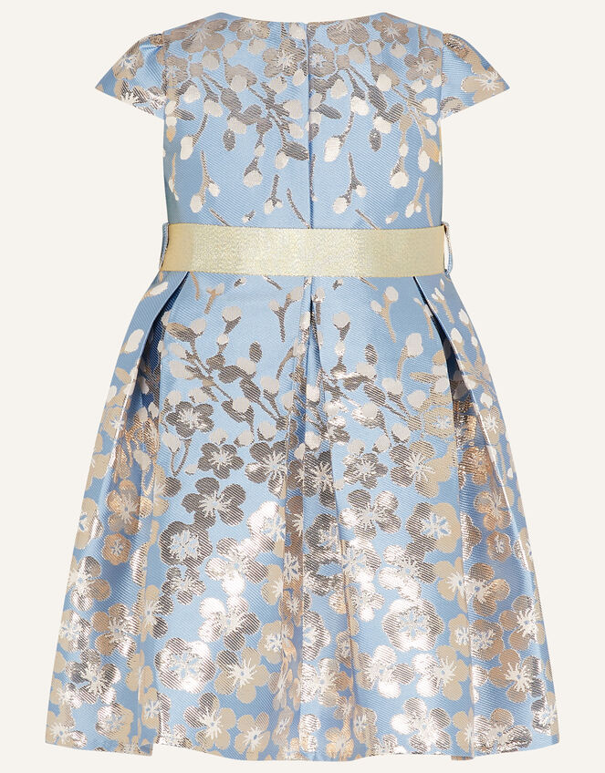 Baby Petal Jacquard Dress, Blue (BLUE), large