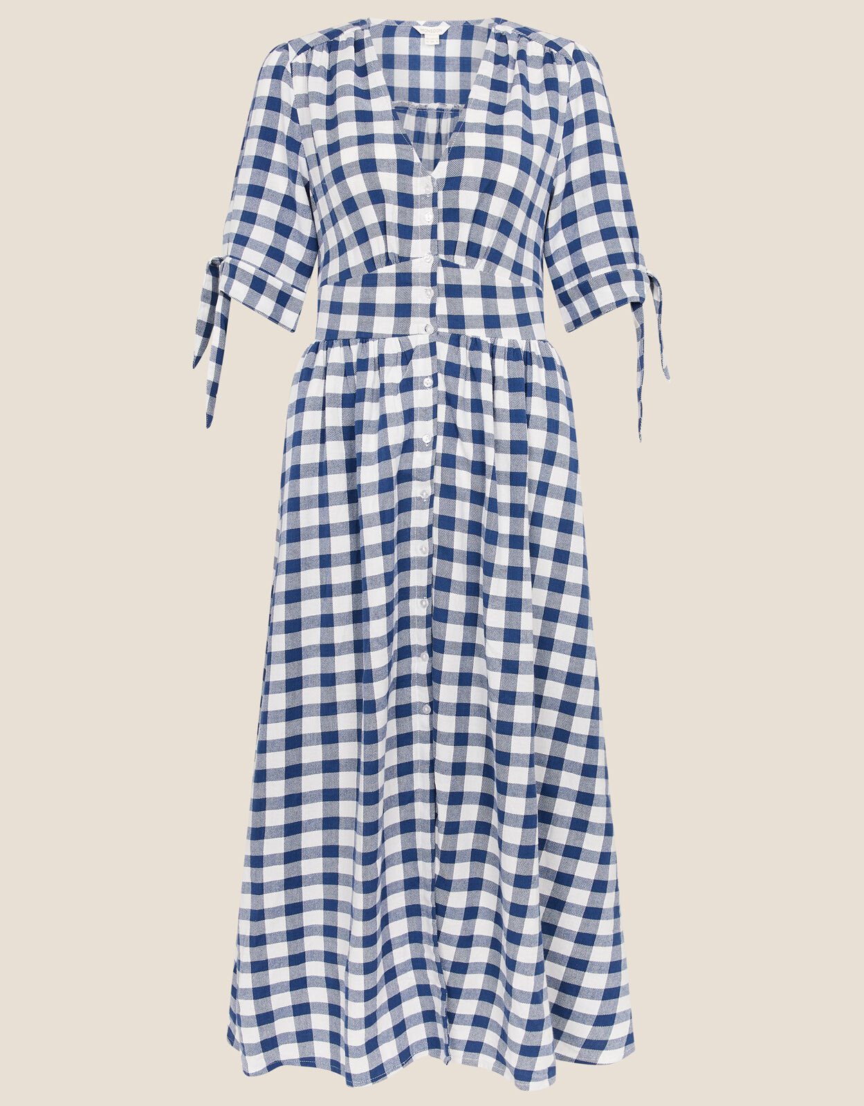 dolly gingham midi dress