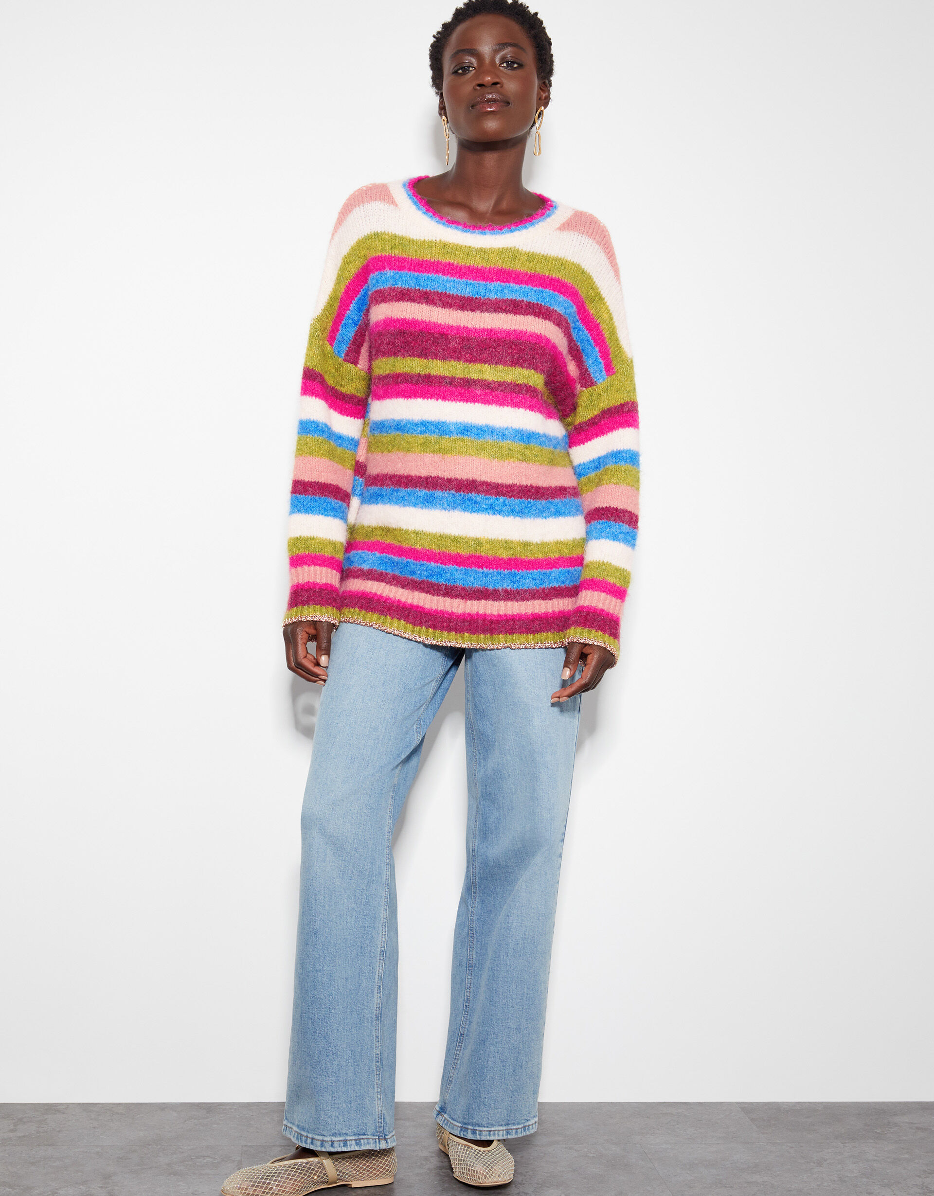 Shonda Colourful Stripe Jumper Multi