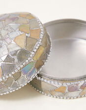 Mosaic Metallic Trinket Box, , large