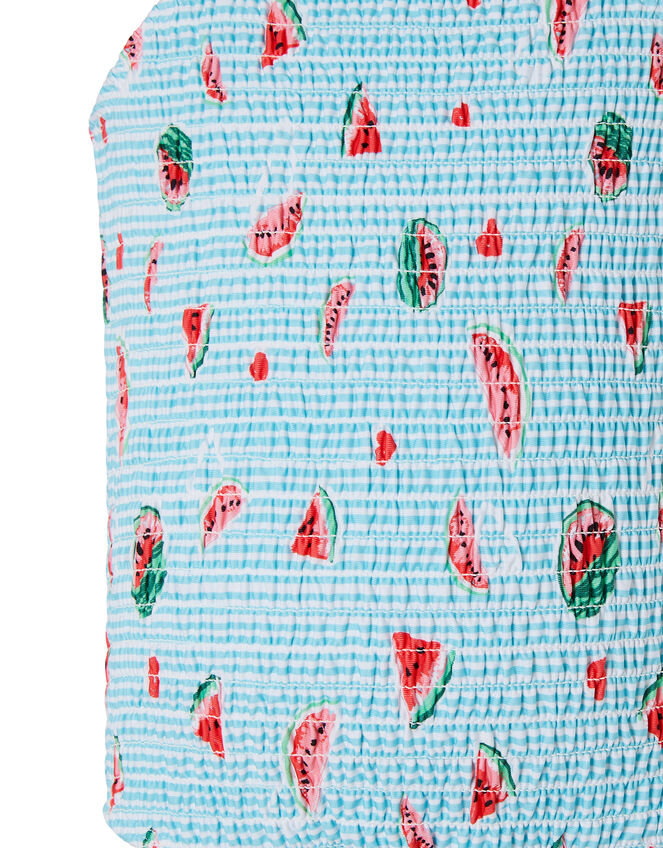 Baby Watermelon Shirred Swimsuit, Blue (BLUE), large