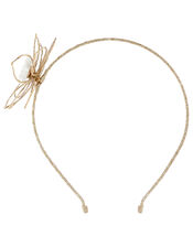 Glitter Wire Flower Headband, , large