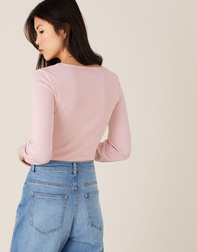Sara Scoop Neck Knit Jumper, Pink (BLUSH), large