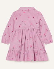 Baby Floral Cord Shirt Dress, Purple (LILAC), large