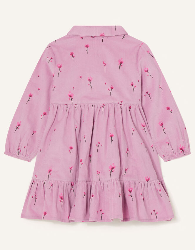Baby Floral Cord Shirt Dress, Purple (LILAC), large