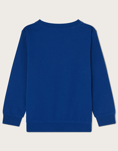 Woodland Animal Sweatshirt, Blue (BLUE), large