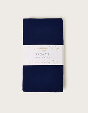 2-Pack 40 Denier Tights, Blue (NAVY), large