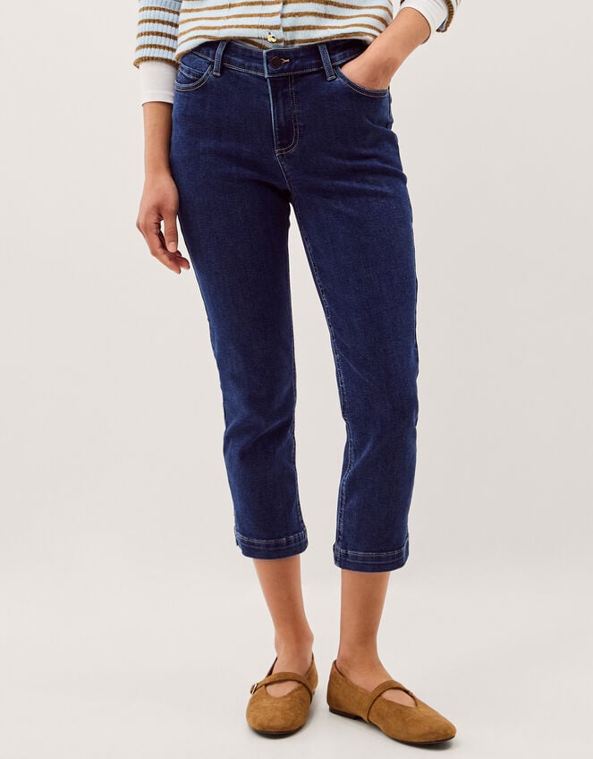 Idabella Slim Cropped Jeans, Blue (INDIGO), large