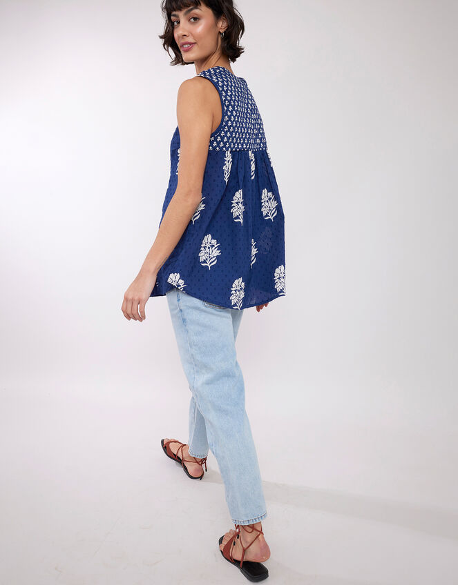 East Clover Top, Blue (NAVY), large