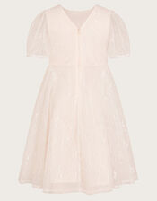 Lace Embellished Belt Dress, Ivory (IVORY), large