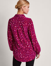 Sara Animal Print Blouse, Pink (PINK), large