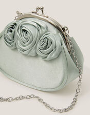 Rose Satin Clip Frame Bag, , large