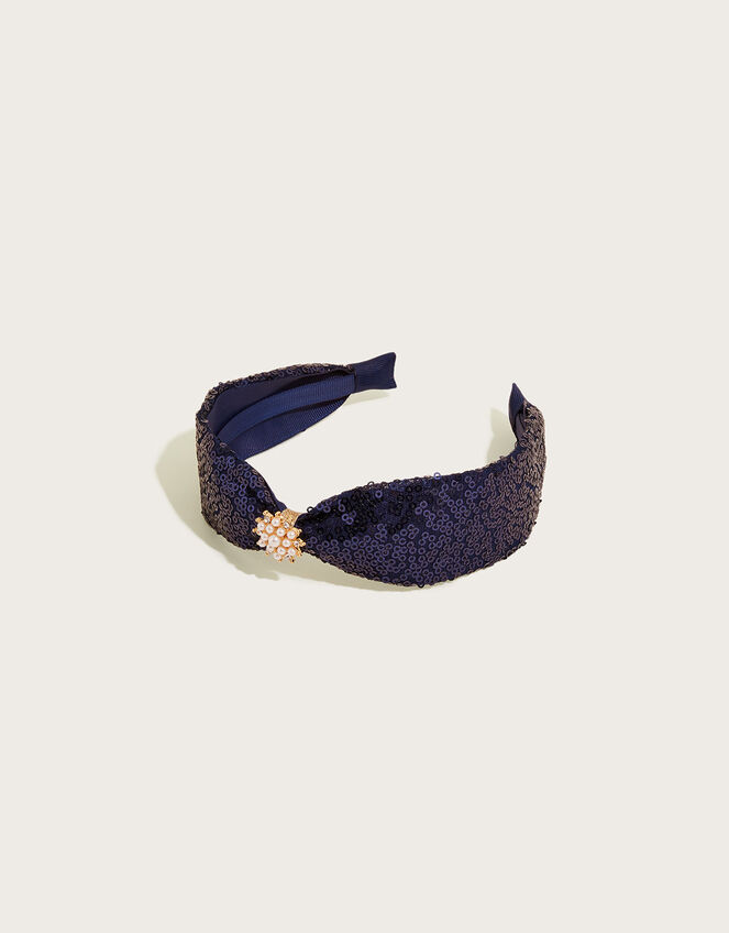 Sequin Knotted Headband, , large