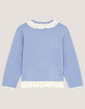 Broderie Lace Cardigan, Blue (BLUE), large