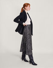 Dora Satin Skirt, Black (BLACK), large