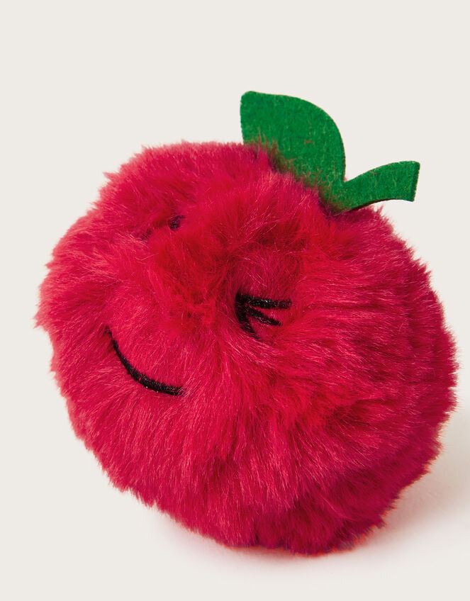 Fluffy Happy Apple Bag Charm, , large