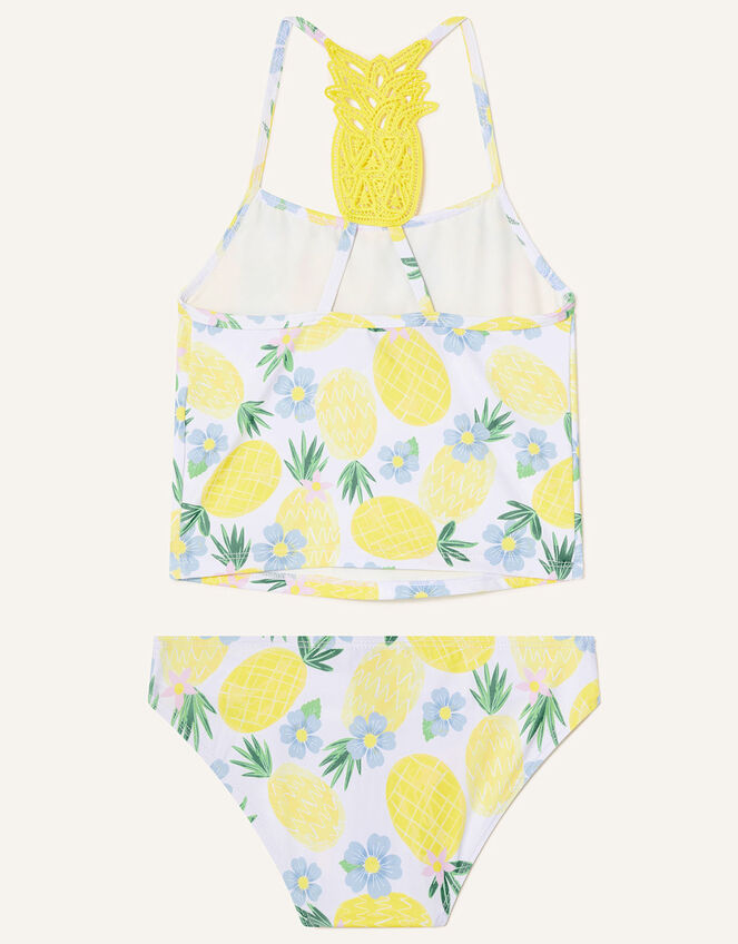 Pineapple Crochet Tankini Set, Yellow (YELLOW), large
