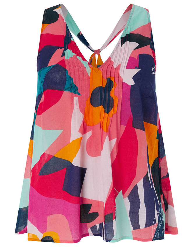 Iona Printed Cami Top in Organic Cotton, Multi (MULTI), large