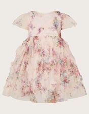 Baby Roma Ruffle Print Dress, Pink (PINK), large