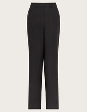 Ava Tuxedo Wide Leg Trousers, Black (BLACK), large