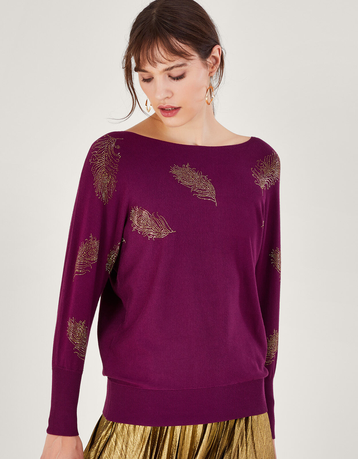 Purple sparkly jumper hot sale