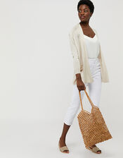 Sara Lightweight Cardigan, Gold (GOLD), large