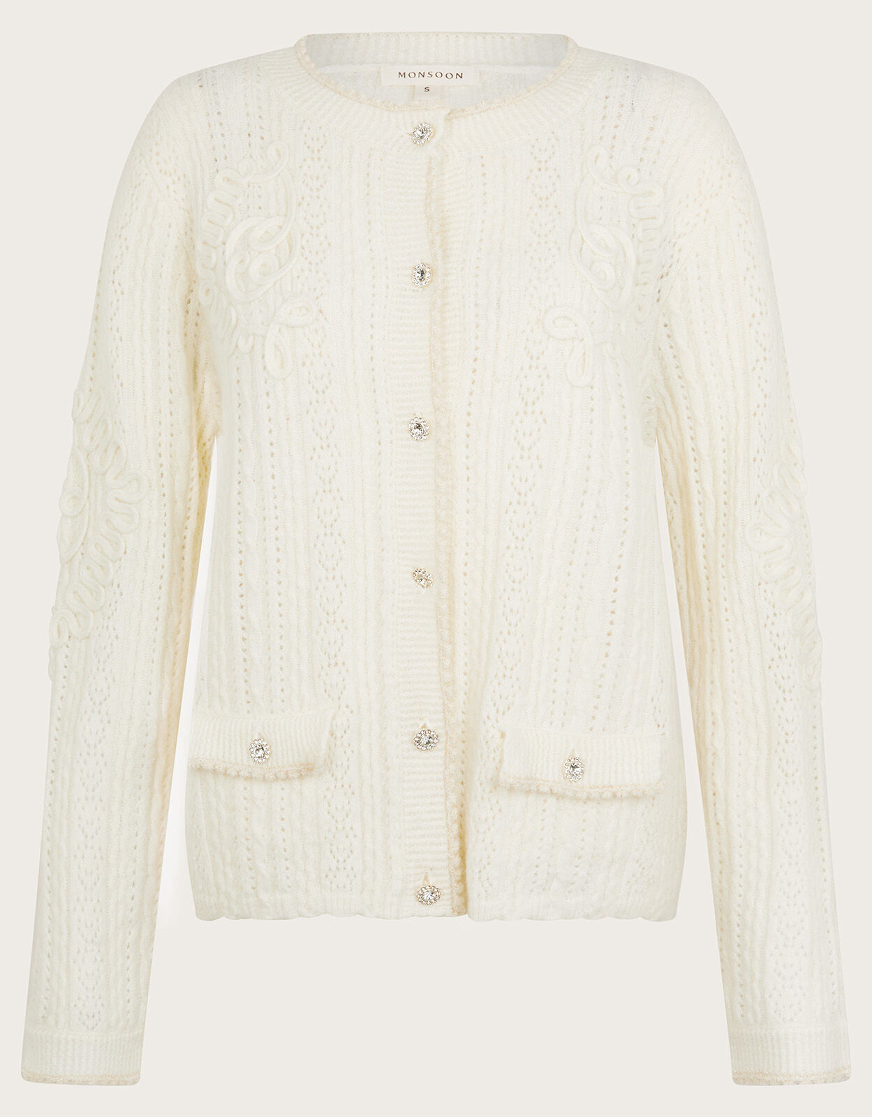 Carly Cornelli Cardigan Ivory Cardigans Monsoon UK