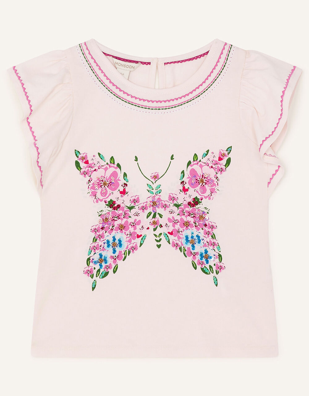 Children Girls 3-12yrs | Boutique Butterfly T-Shirt Pink - GQ49171