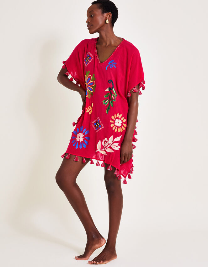 Suki Embroidered Kaftan, Pink (PINK), large