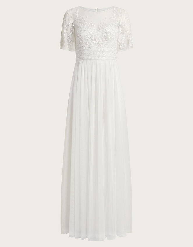 Ali Embroidered Bridal Maxi Dress, Ivory (IVORY), large