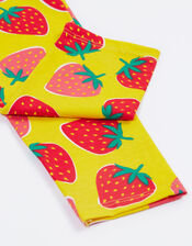 Frugi Libby Strawberry Printed Leggings, Yellow (YELLOW), large