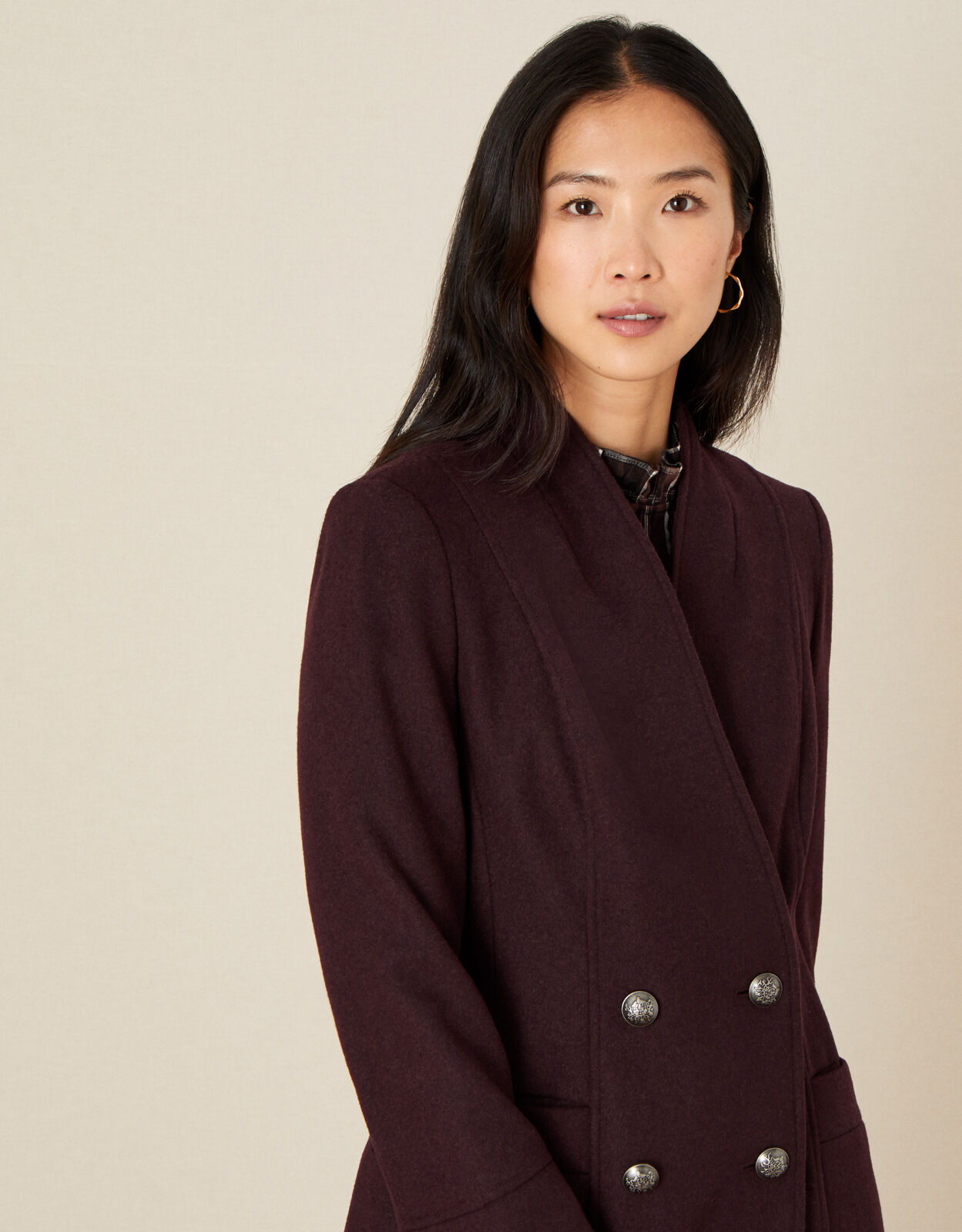 purple wool jacket