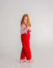 Dotty Dungarees Corduroy Dungarees, Red (RED), large
