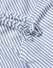 Stripe Asymmetrical Bikini Set, Blue (BLUE), large