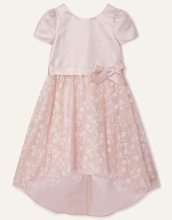Maisie Shimmer Floral High-Low Dress Pink | Girls' Dresses | Monsoon UK.