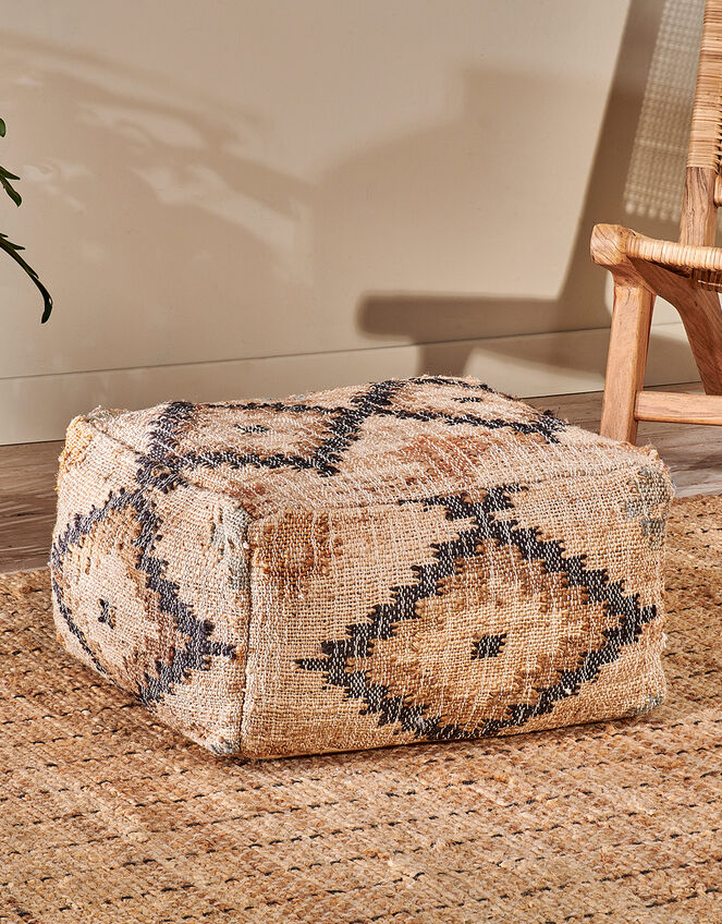 Nkuku Kesu Kilim Small Pouf, , large