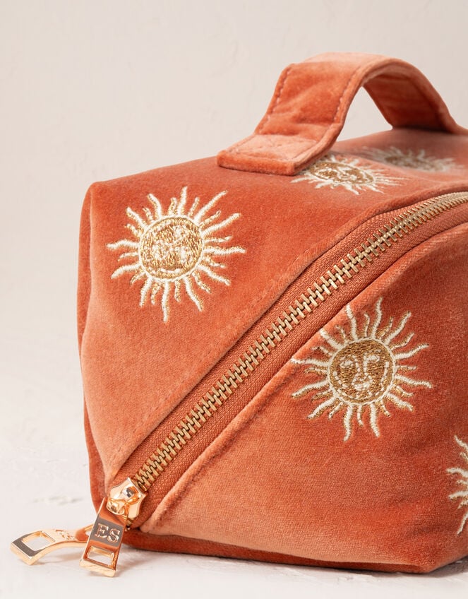 Elizabeth Scarlett Sun Goddess Velvet Make Up Bag, , large