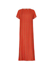 DEEBA Swing Reversible Print Dress, Orange (ORANGE), large