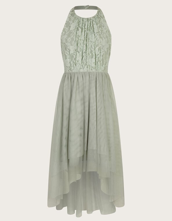 Hayley Halter Lace Prom Dress, Green (SAGE), large