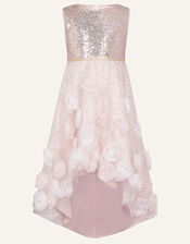 Sparkle 3D Flower Dress, Pink (PINK), large